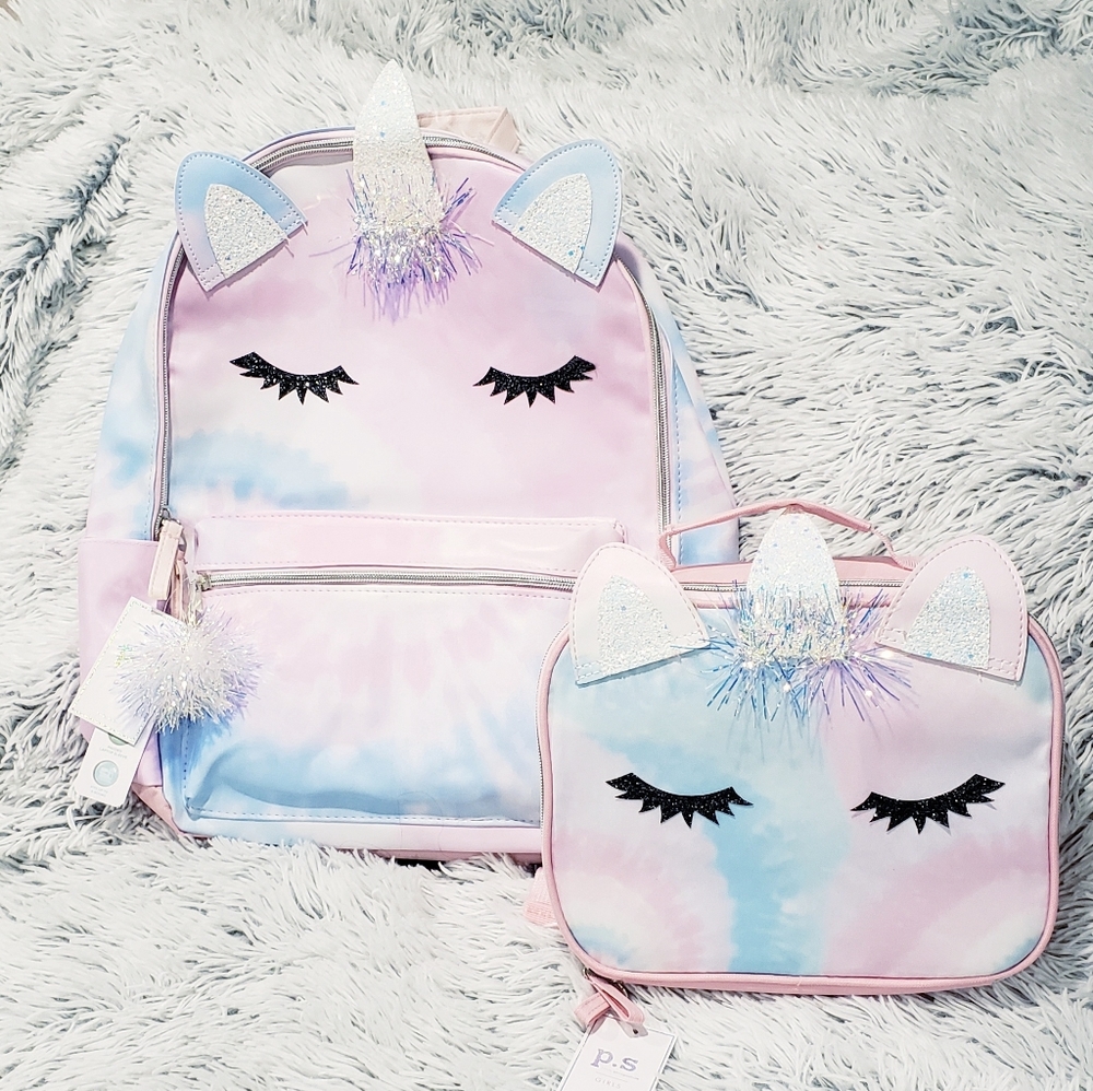 SOLD. Unicorn Backpack and lunchbox - Picture 1 of 9